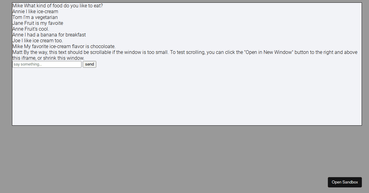 Chat CSS Challenge - Codesandbox