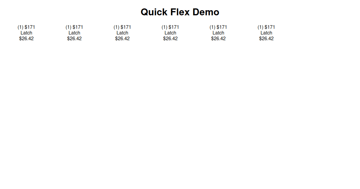 Flex demo - Codesandbox