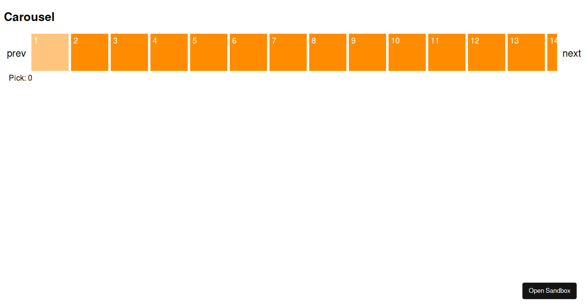 simple carousel in react in ts with mobx - Codesandbox