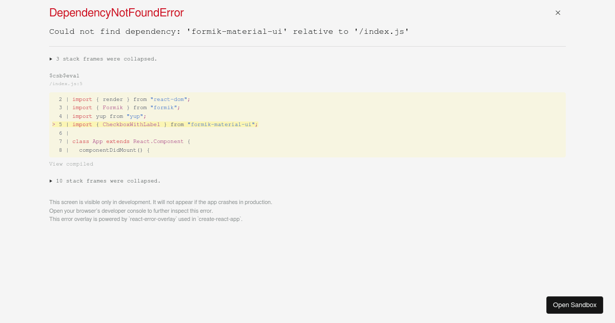 Formik ReCaptcha example - Codesandbox