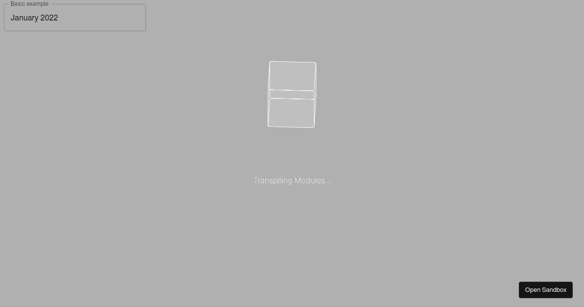 Date and time pickers (forked) - Codesandbox