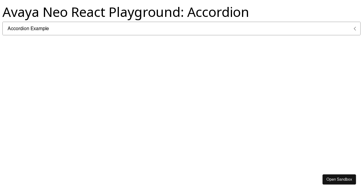 Neo React: Accodion - Codesandbox