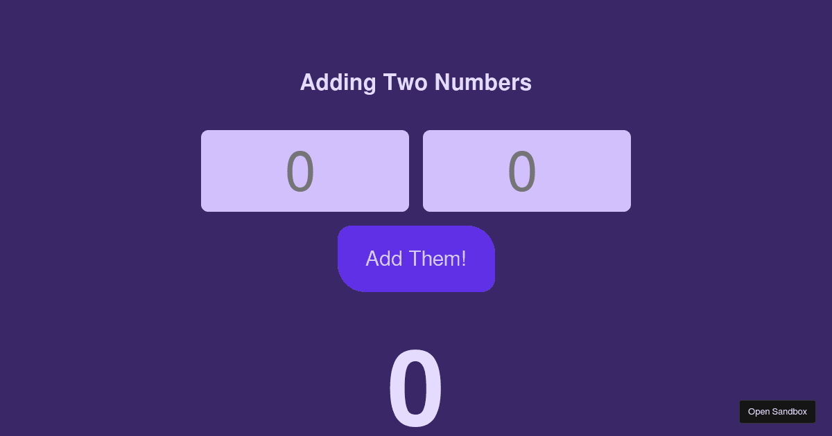 Challenge #5 - Calculator Adder (STARTER) (forked) - Codesandbox