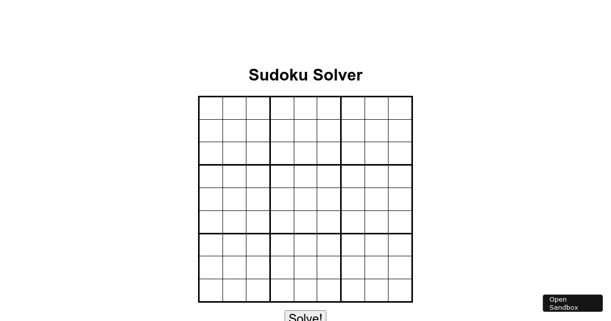 sudoku-solver - Codesandbox