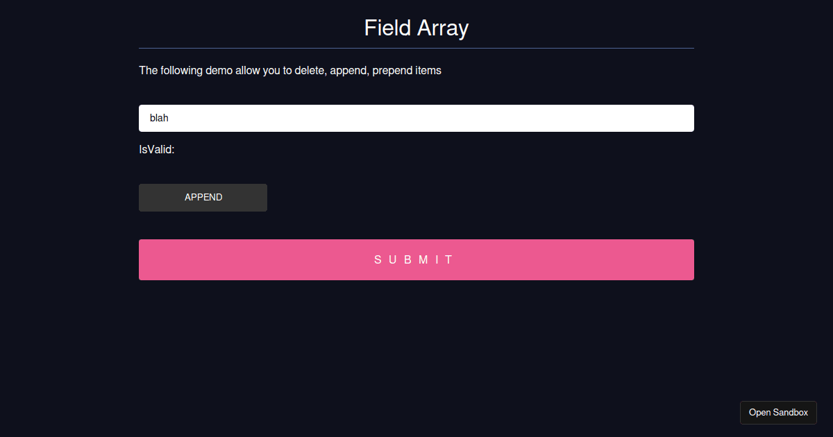 react-hook-form-usefieldarray-codesandbox