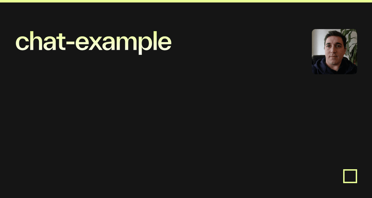 Chat Example Code chat-example - Codesandbox