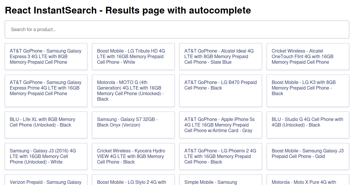React Autocomplete – Show suggestions on focus - Codesandbox