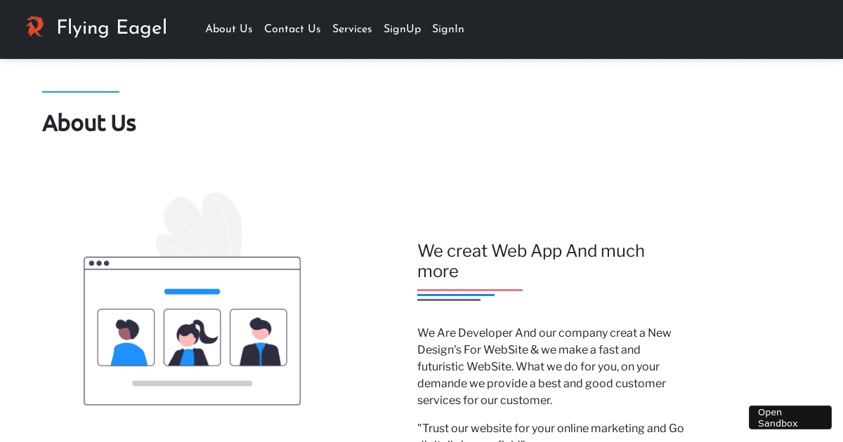 PortFolio Website - Codesandbox