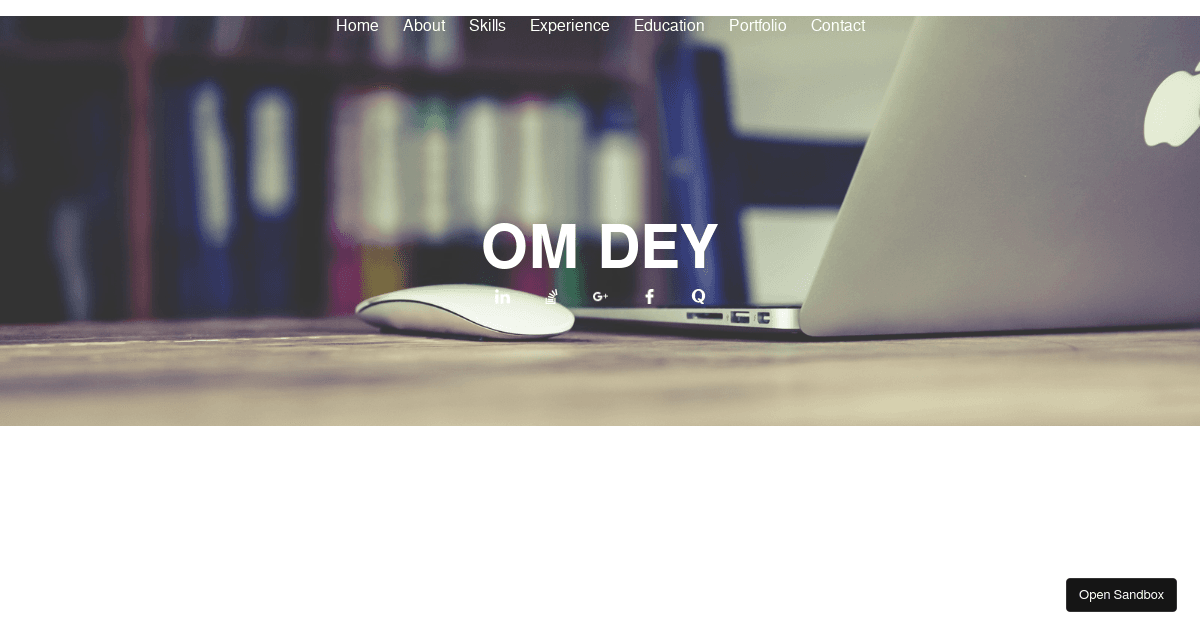 resume-portfolio-website - Codesandbox