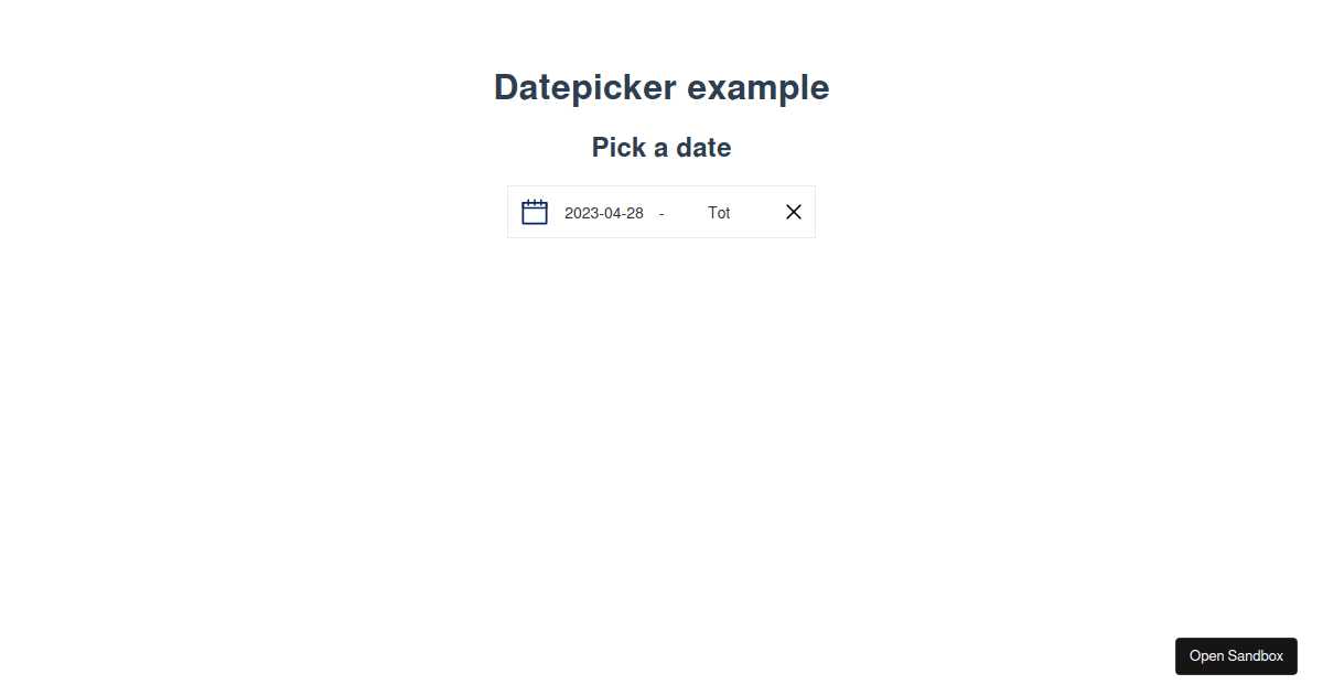 TLP date range picker - Codesandbox