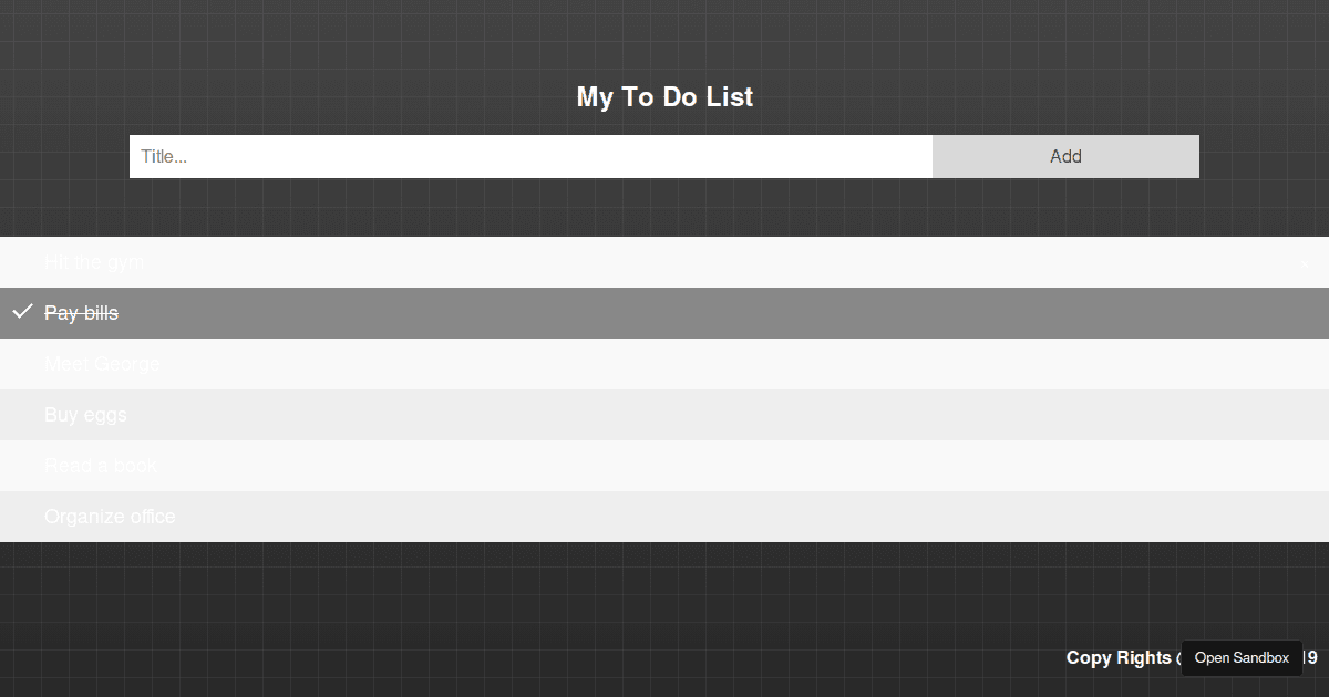 react - Codesandbox