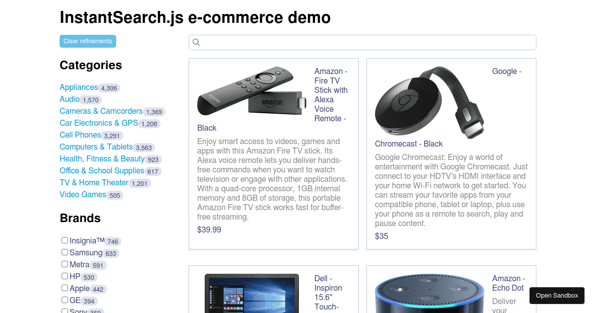 ais-ecommerce-demo-app - Codesandbox