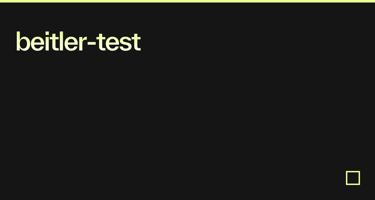 beitler-test - Codesandbox