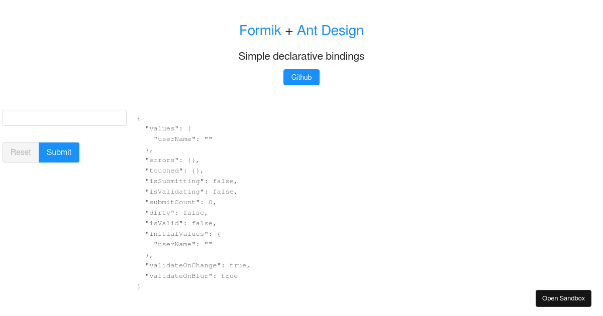 Formik+Antd - Codesandbox