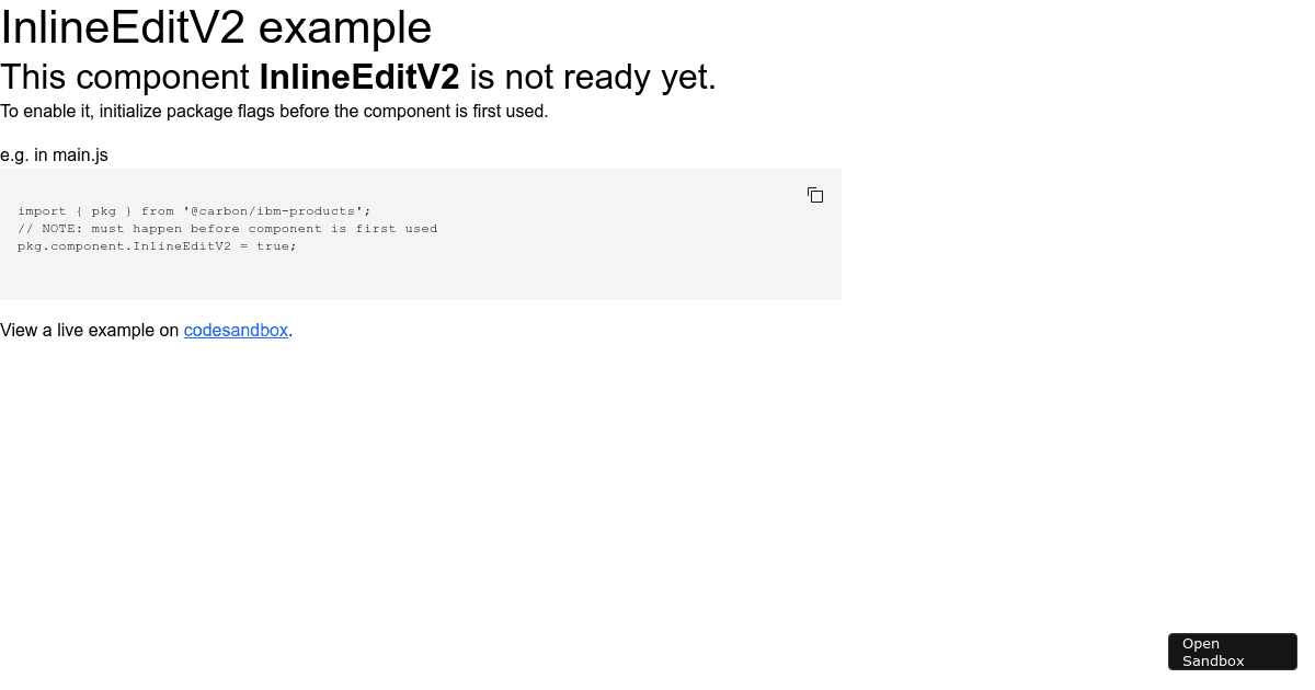 InlineEditV2 - Codesandbox