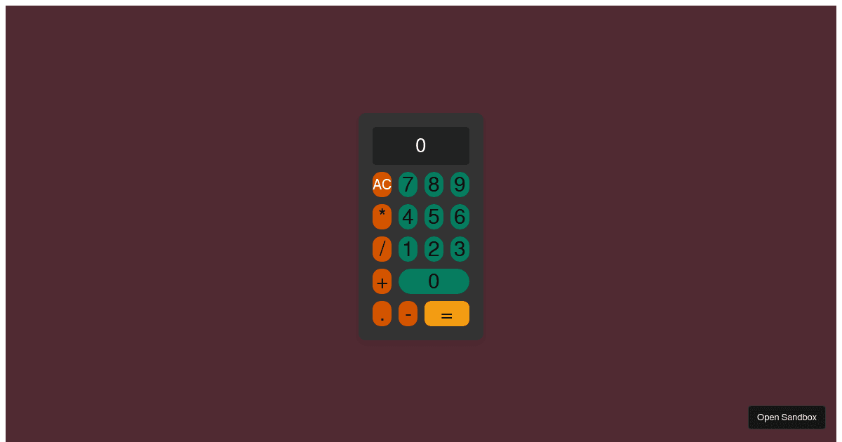 Simple calculator codesandbox