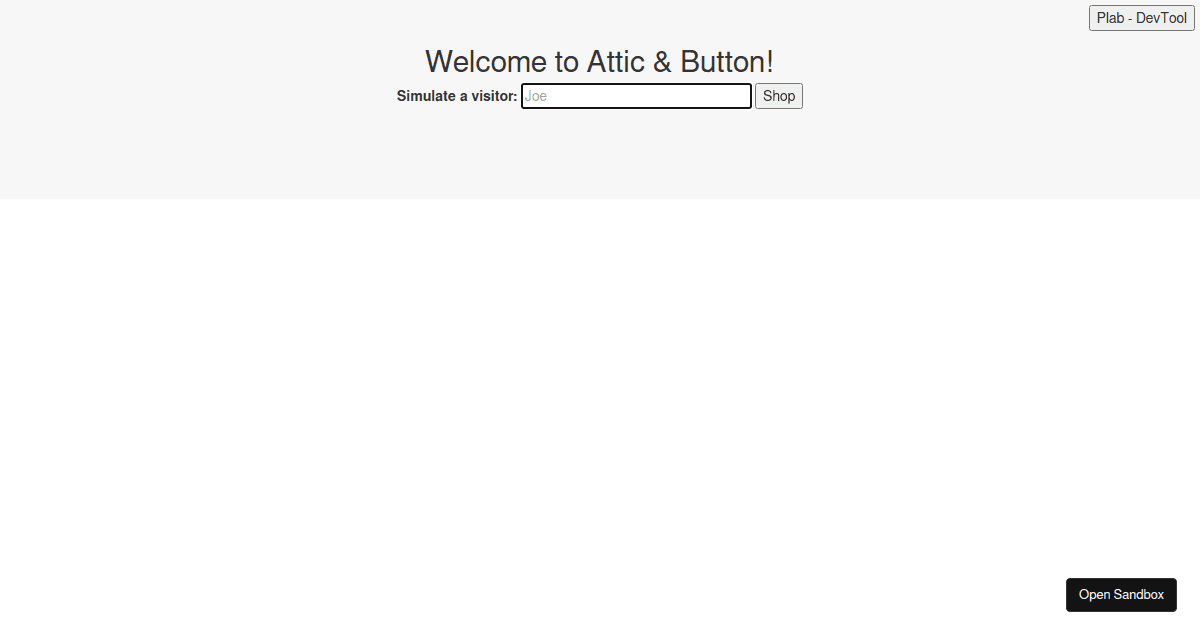 A/B 테스트 개발 – Javascript SDK Sample app – ES6+jQuery - Codesandbox