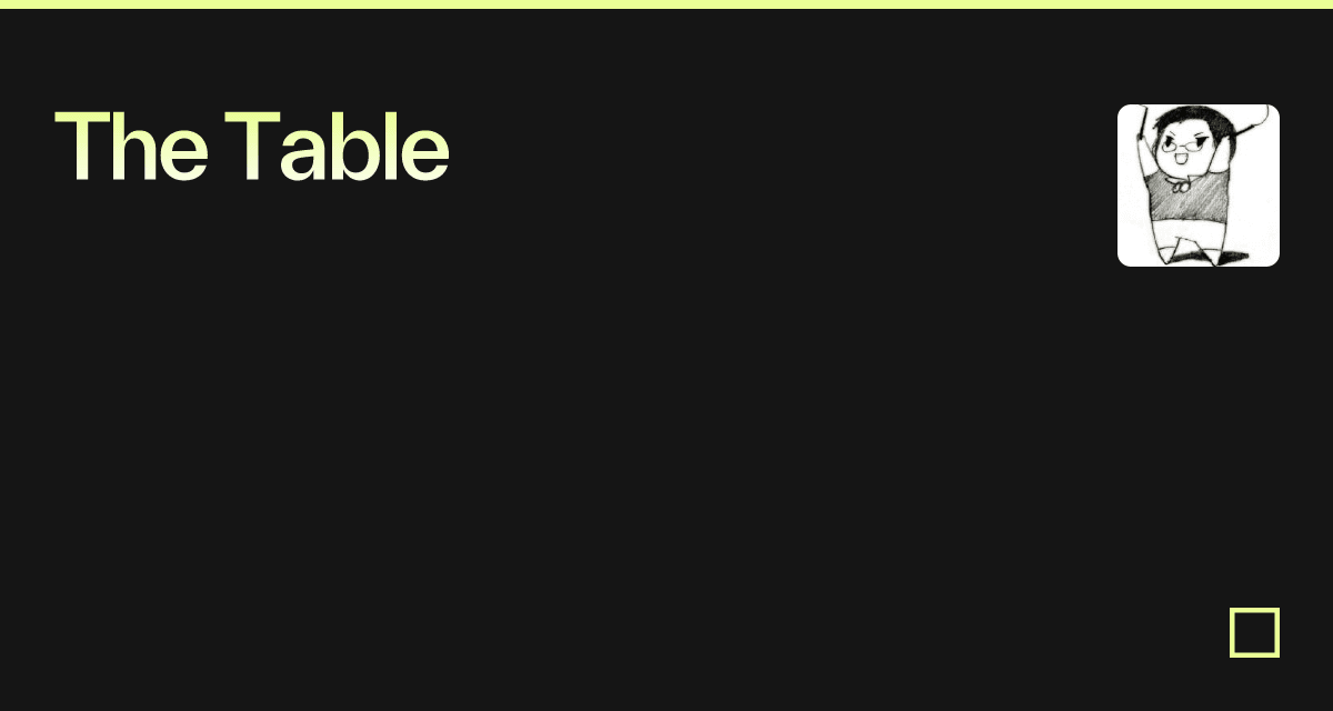 The Table - Codesandbox
