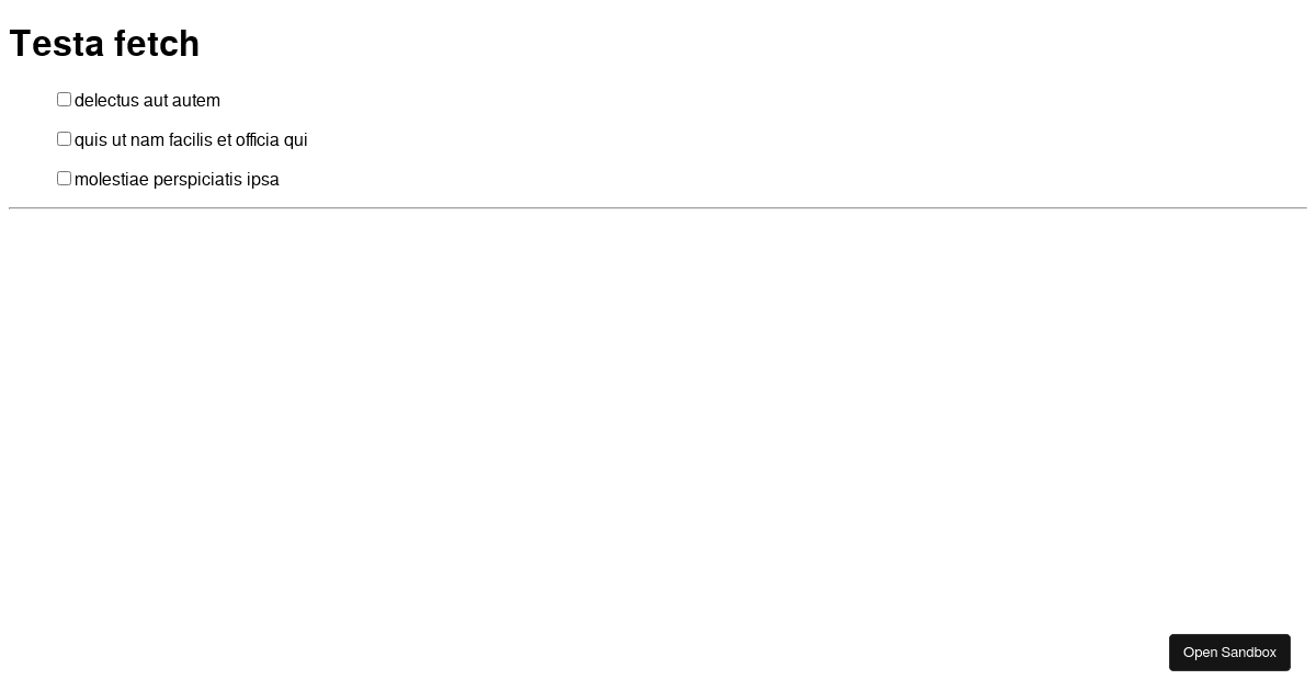 Fetch Test - Codesandbox