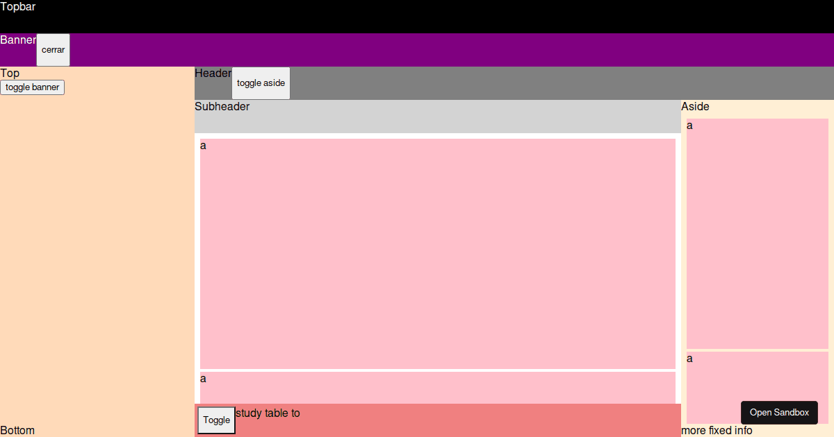 desktop layout - Codesandbox
