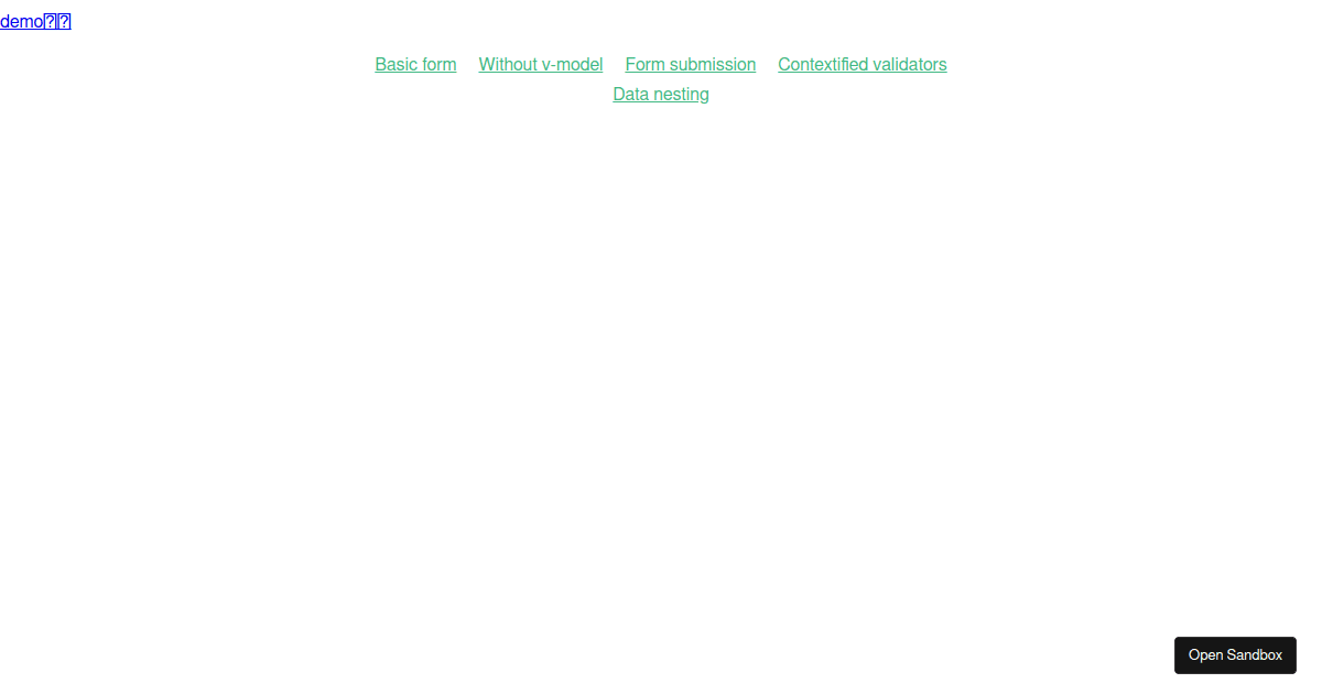vuelidate examples - Codesandbox