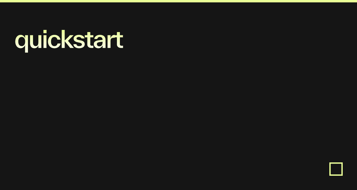 quickstart - Codesandbox