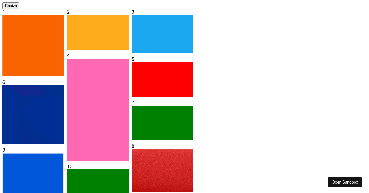 React Virtualized Masonry - Codesandbox