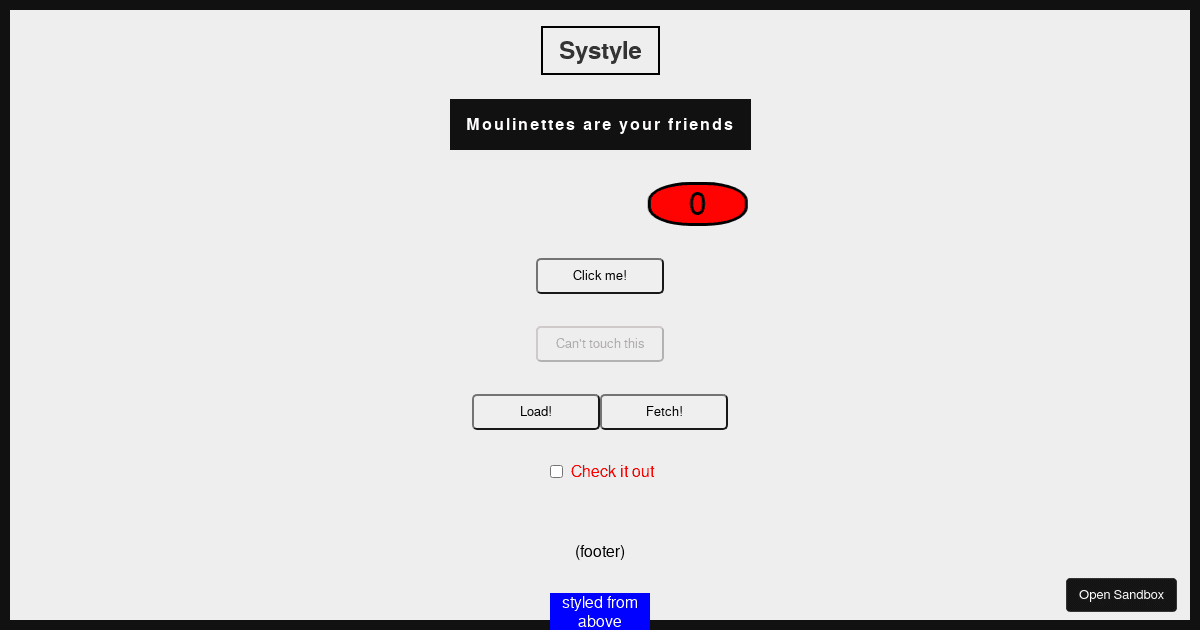 systyle-sandbox - Codesandbox