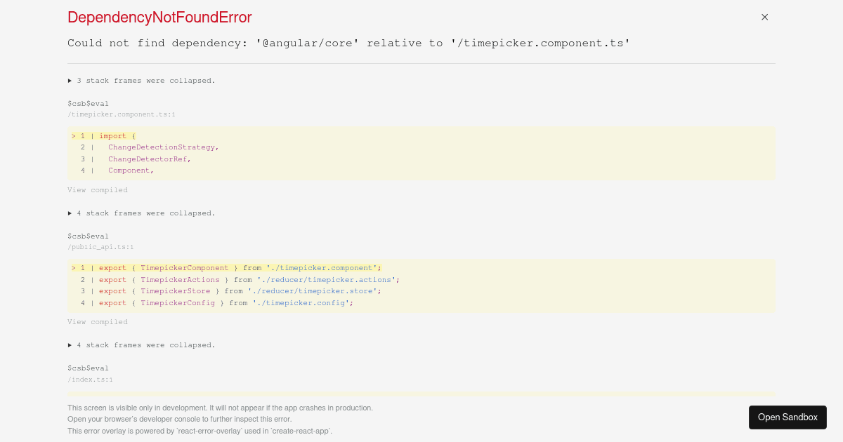 Ngx bootstrap timepicker codesandbox
