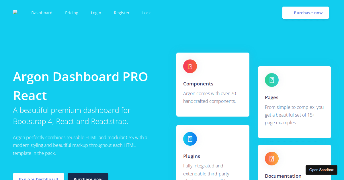 Argon-dashboard-pro-react - Codesandbox