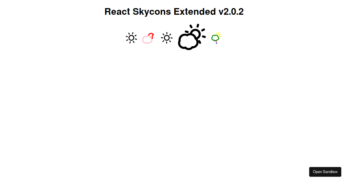 React Skycons Extended v2.0.2 - Codesandbox