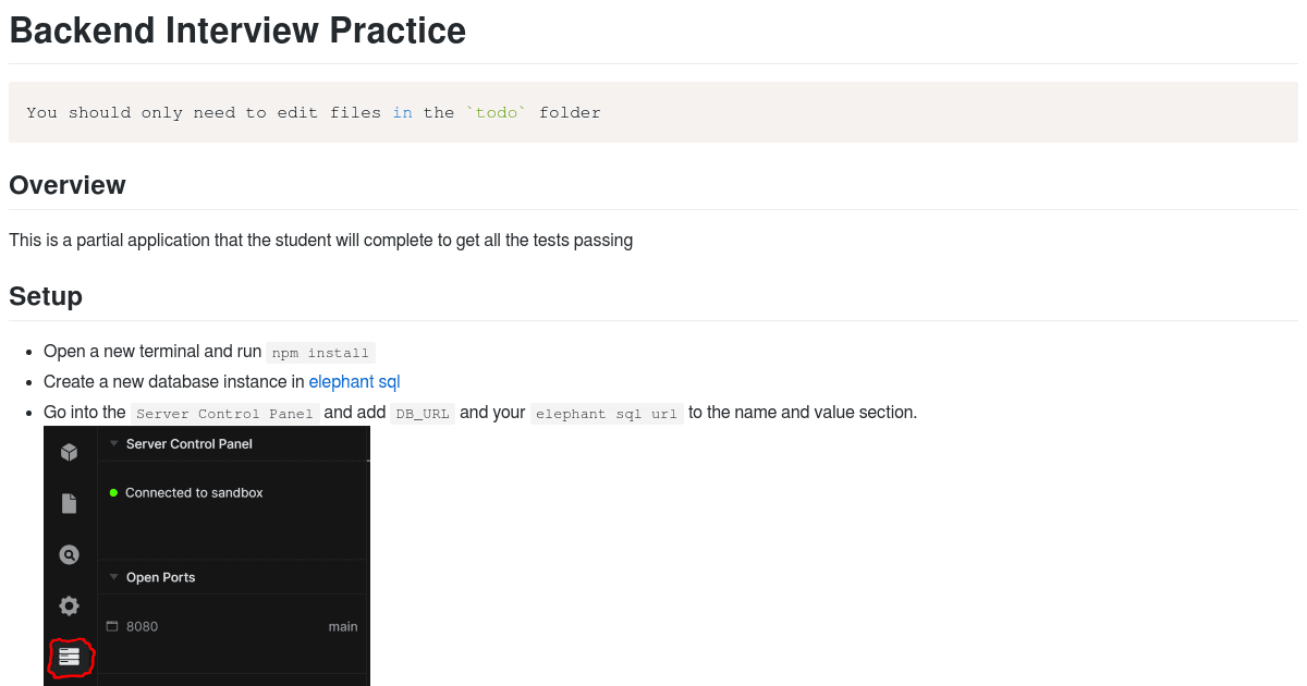 thinkful backend interview practice - POST and GET (forked) - Codesandbox