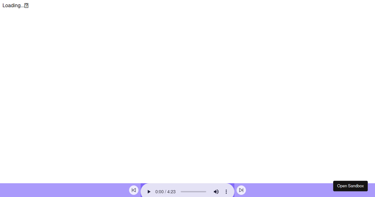 music - Codesandbox