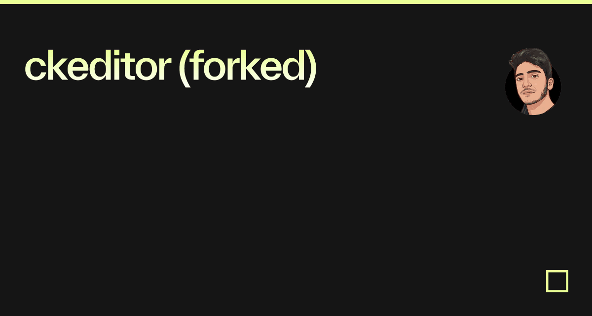 ckeditor (forked) - Codesandbox
