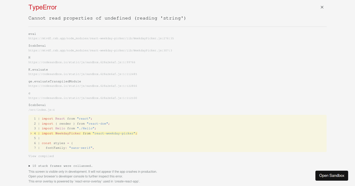 react-weekday-picker test (forked) - Codesandbox