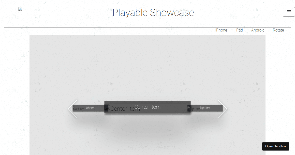 Dev Showcase Code playableshowcase - Codesandbox