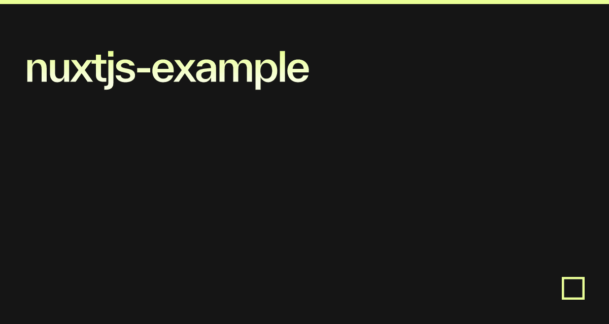nuxtjs-example - Codesandbox