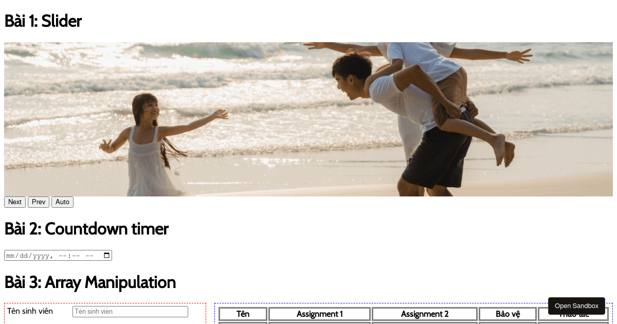 web1043 - Training days (forked) - Codesandbox