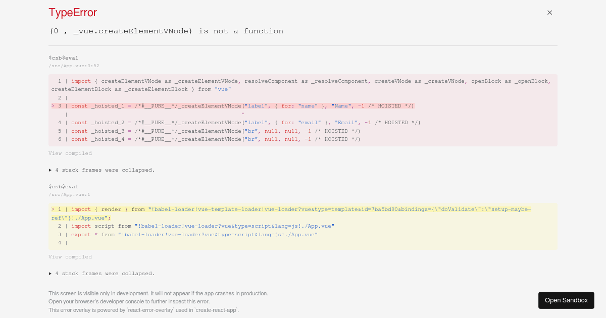 veeValidate Scroll To First Error - Codesandbox