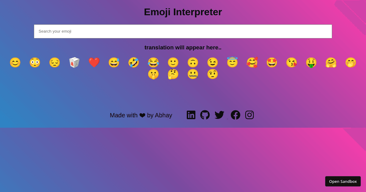 emoji-dictionary - Codesandbox