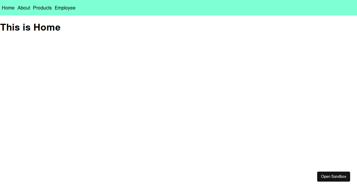 React Router - Codesandbox