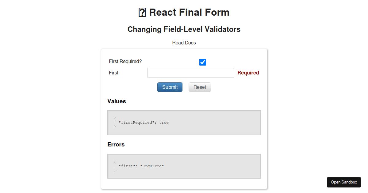 Trigger validation onBlur - Codesandbox