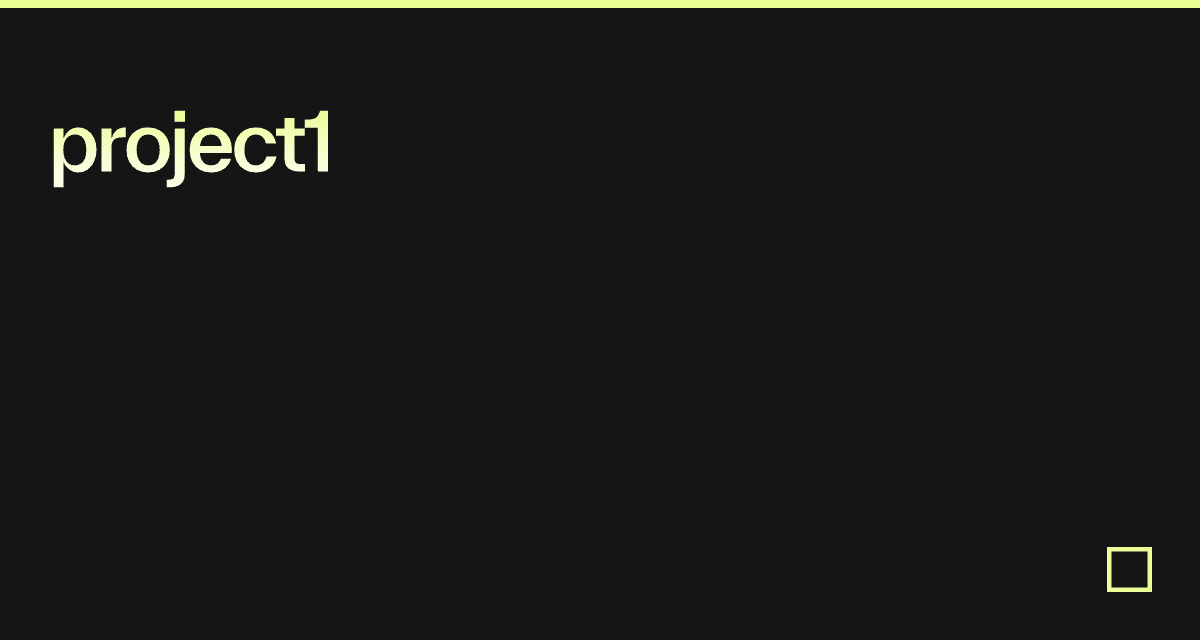 project1 - Codesandbox