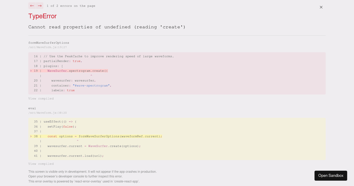 Audio Player with Wavesurfer.js & React (forked) - Codesandbox