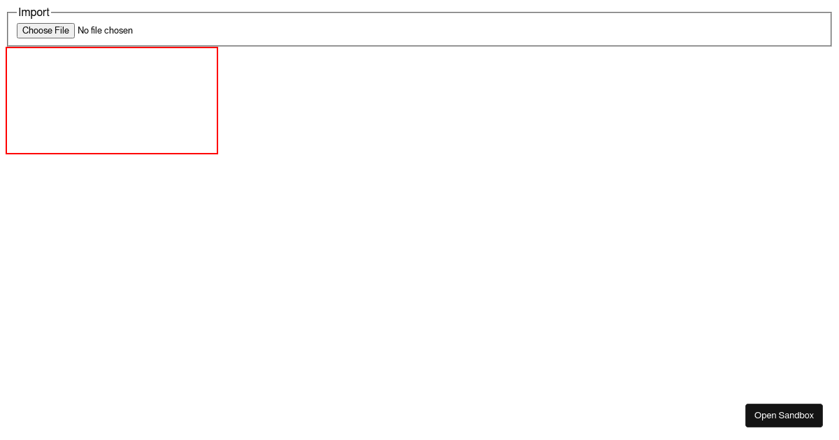Load image into canvas codesandbox