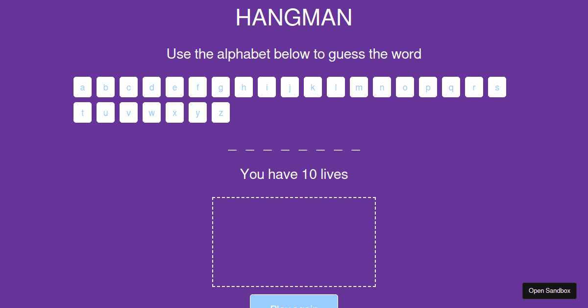 JavaScript Hangman game