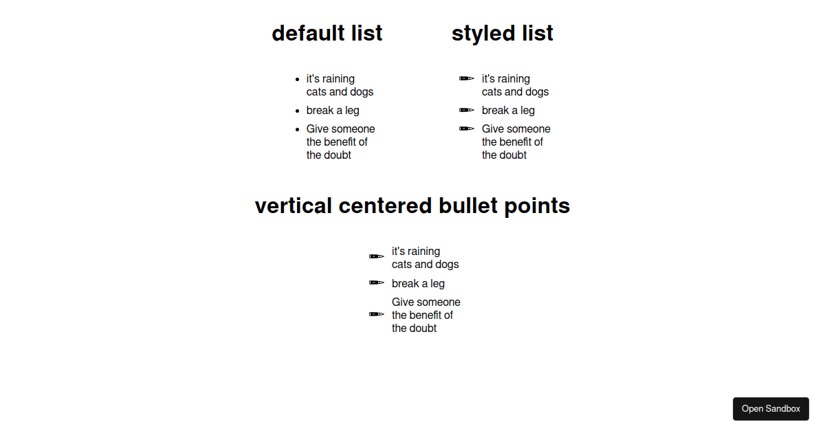How to make a bullet list align with text in css? - Stack Overflow