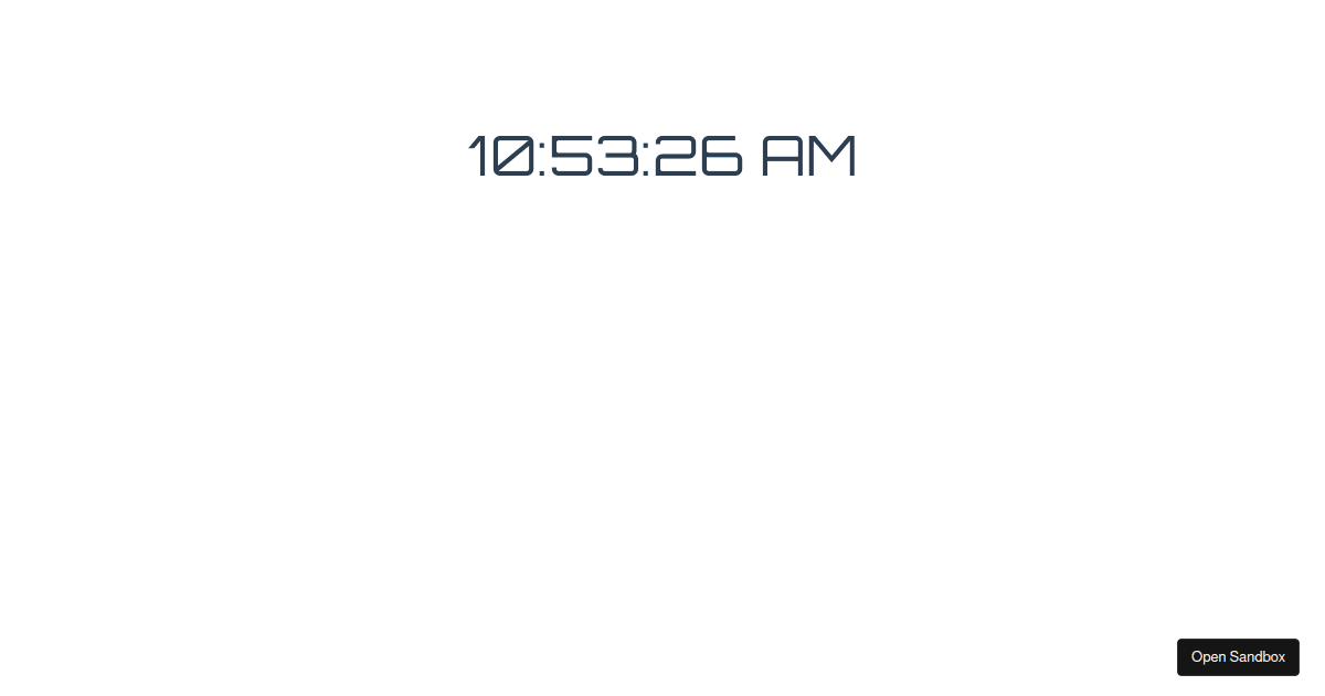 clock Codesandbox