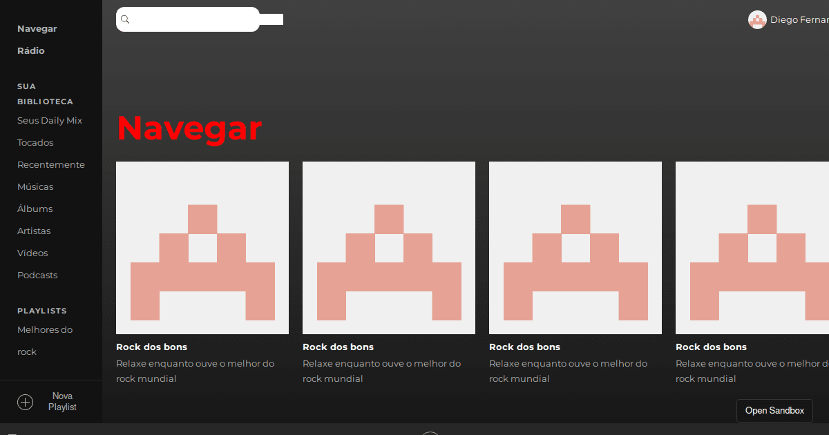Spotify Clone - Codesandbox