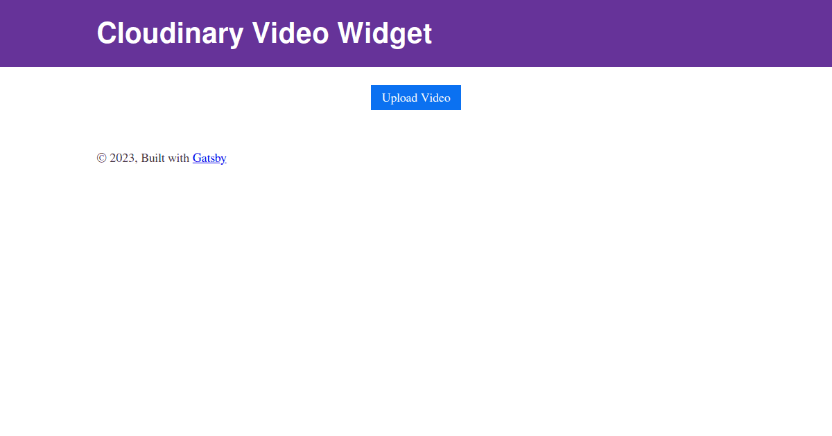 cloudinary upload widget - Codesandbox